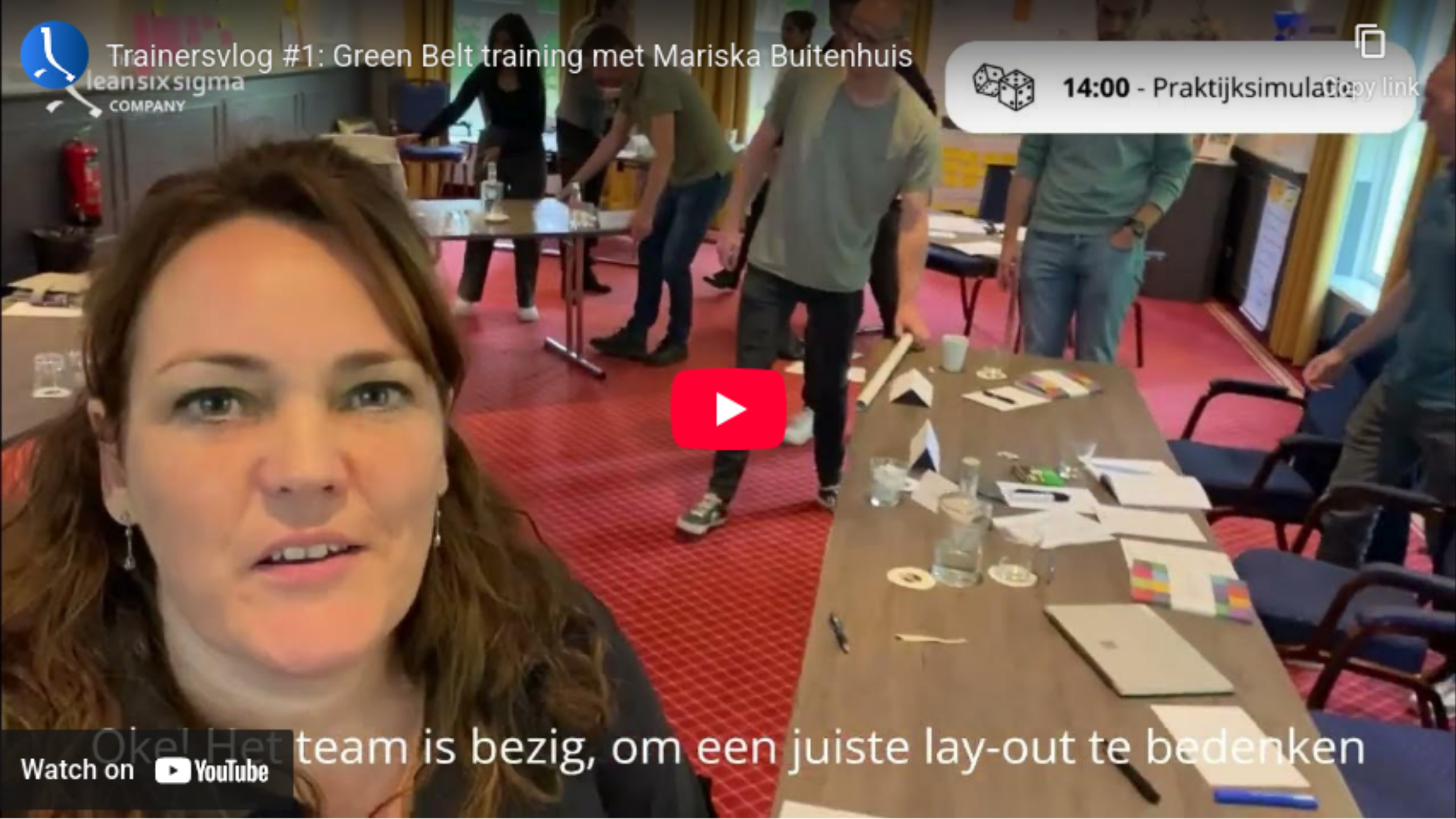 Trainer Mariska Buitenhuis in een vlog van een dag in het leven bij een trainer van The Lean Six Sigma Company